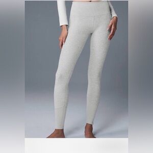 Alo Yoga high-waist alosoft lounge legging in "athletic heather grey" NWOT